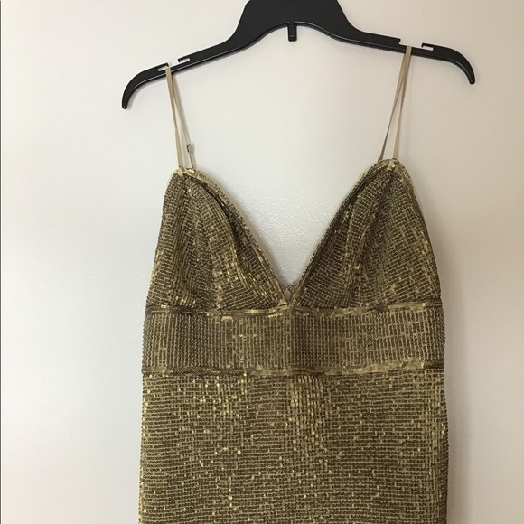 Saylor Urban Outfitters Gold Sequin Frankie Dress - Picture 4 of 8